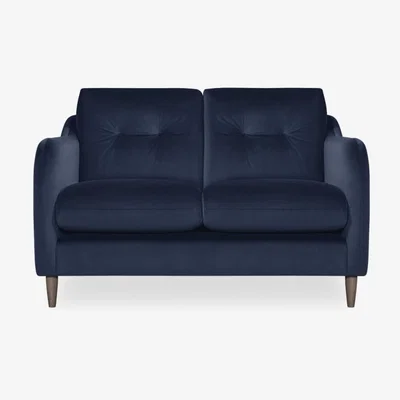 Cult Furniture Lena 2 Seater Sofa, Velvet Navy Blue Velvet