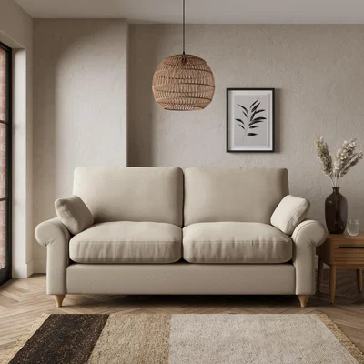 Dunelm Salisbury Luxury Velvet 2 Seater Sofa Luxury Velvet Natural