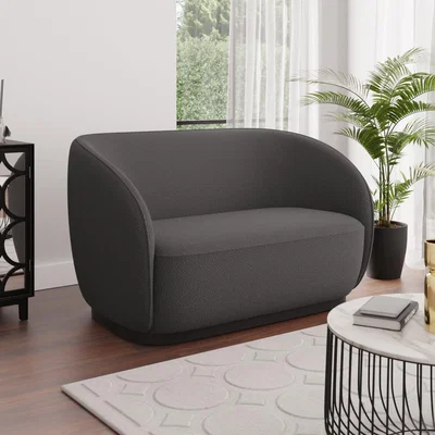 Dunelm Arlo Boucle 2 Seater Sofa Charcoal