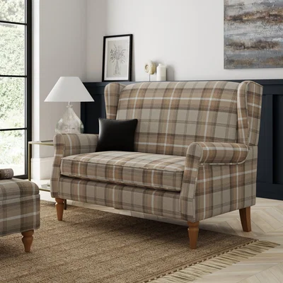 Dunelm Oswald Small 2 Seater Sofa Brown