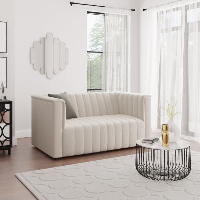 Dunelm Cora Chenille 2 Seater Sofa Ivory