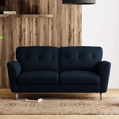 Dunelm Sven Opulent Velvet 2 Seater Sofa Navy Blue