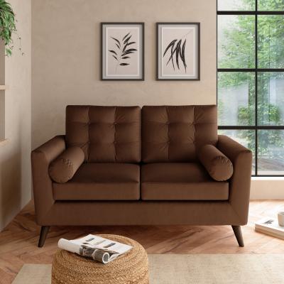 Dunelm Lewes Luxury Velvet 2 Seater Sofa Luxury Velvet Pinecone