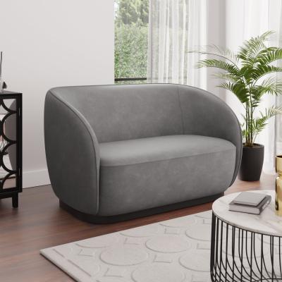 Dunelm Arlo Distressed Faux Leather 2 Seater Sofa Grey