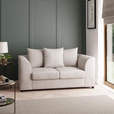 Dunelm Blake Chenille 2 Seater Sofa Silver