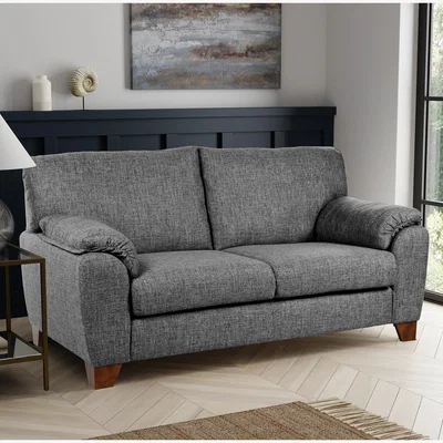 Dunelm Meyer Tonal Weave 2 Seater Sofa Grey