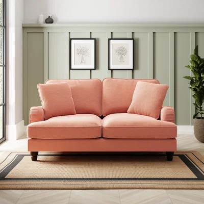 Dunelm Beatrice Tonal Chenille 2 Seater Sofa Tonal Chenille Clay