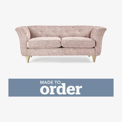Dunelm Jaipur 2 Seater Sofa Luxury Chenille Premium Chenille Rosewood