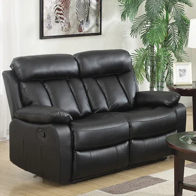 Dunelm Merrion 2 Seater Manual Recliner Sofa Black