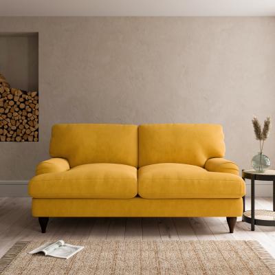 Dunelm Darwin Luxury Velvet 2 Seater Sofa Luxury Velvet Old Gold