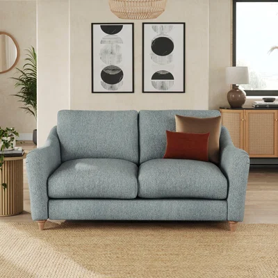 Dunelm Hattie Cosy Weave 2 Seater Sofa Cosy Weave Teal