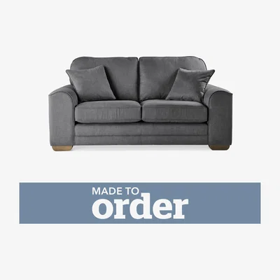 Dunelm Morello 2 Seater Sofa Brushed Plain Fabric Brushed Plain Pewter
