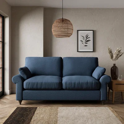 Dunelm Salisbury Woolly Marl 2 Seater Sofa Woolly Marl Navy