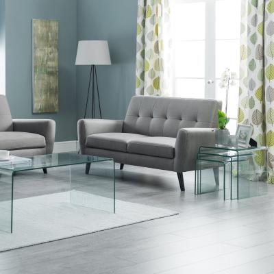 Dunelm Monza Linen Small 2 Seater Sofa Grey