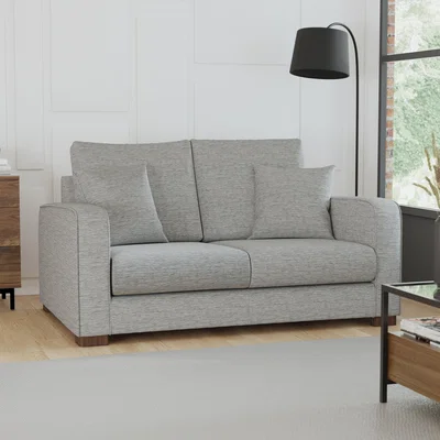 Dunelm Carson Vivalife Stain-Resistant Fabric 2 Seater Sofa Vivalife Grey