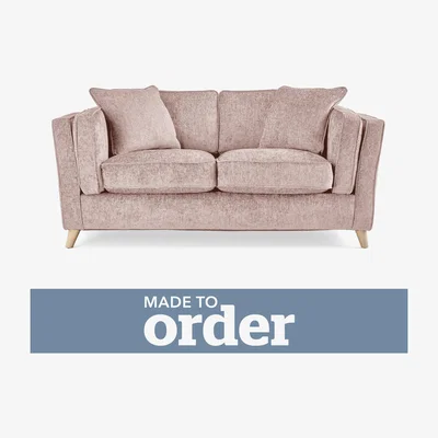 Dunelm Arabella 2 Seater Sofa Luxury Chenille Premium Chenille Rosewood