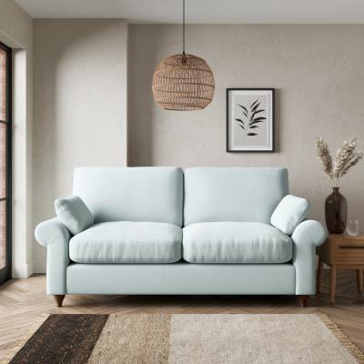 Dunelm Salisbury Slub Cotton Blend 2 Seater Sofa Slub Cotton Light Mineral