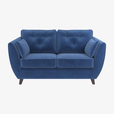 Dunelm Dalston Velvet 2 Seater Sofa Marine (Blue)