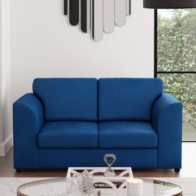 Dunelm Blake Soft Velvet 2 Seater Sofa Royal Blue