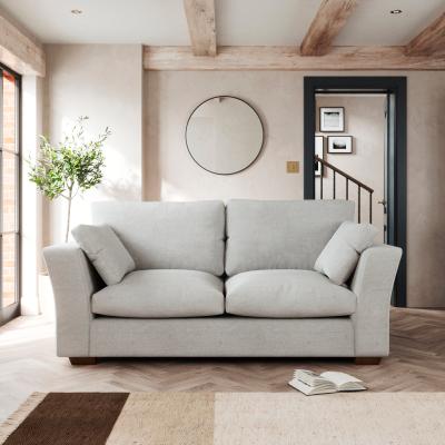 Dunelm Blakeney 2 Seater Sofa Tonal Weave Silver