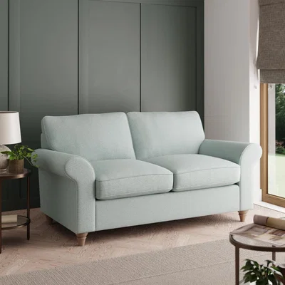 Dunelm Rosa Fabric 2 Seater Sofa Seafoam