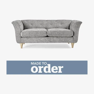 Dunelm Jaipur 2 Seater Sofa Luxury Chenille Premium Chenille Grey