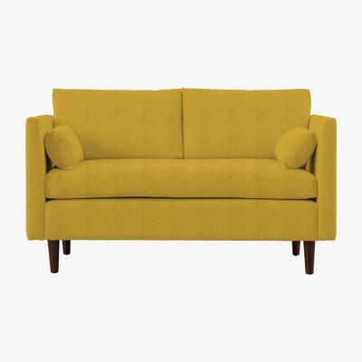 Dunelm Telde 2 Seater Sofa in a Box, Velvet Yellow