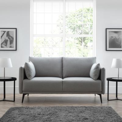 Dunelm Rohe Fabric 2 Seater Sofa Platinum