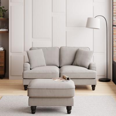 Dunelm Beatrice Boucle 2 Seater Sofa Light Grey