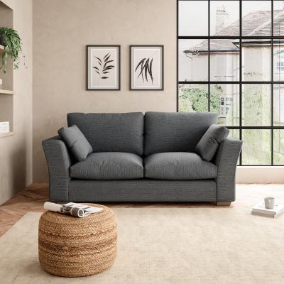 Dunelm Blakeney Textured Weave 2 Seater Sofa Textured Weave Graphite