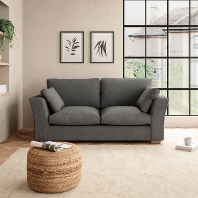 Dunelm Blakeney Cosy Marl 2 Seater Sofa Cosy Marl Soft Granite