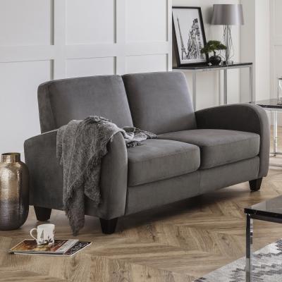 Dunelm Vivo Chenille 2 Seater Sofa Grey