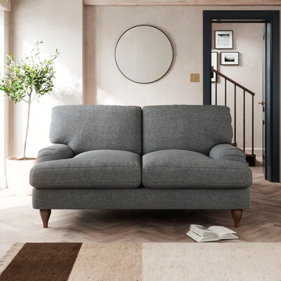 Dunelm Darwin 2 Seater Sofa Tonal Weave Charcoal