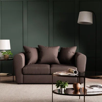 Dunelm Blake Jumbo Cord 2 Seater Sofa Jumbo Cord Chocolate