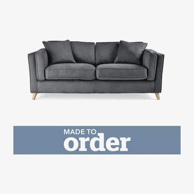 Dunelm Arabella 2 Seater Sofa Brushed Plain Fabric Brushed Plain Pewter