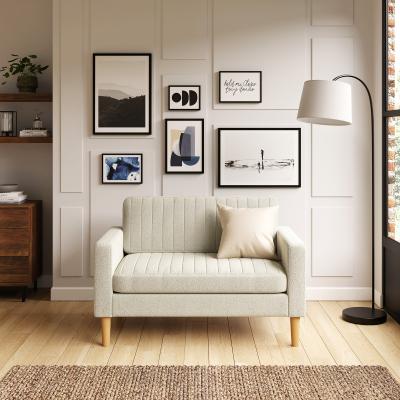 Dunelm Jacob Pleated Cosy Chenille Compact 2 Seater Sofa Jacob Chenille Ivory