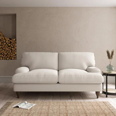 Dunelm Darwin Slub Cotton Blend 2 Seater Sofa Slub Cotton Sandstone