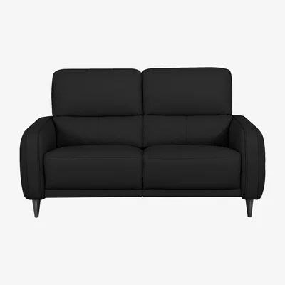 Furniture Village Domicil - Logan 2.5 Seater Leather Power Recliner Sofa - NN Black