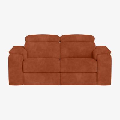 Furniture Village Nicoletti Italia - Davide 2 Seater Fabric Power Recliner Sofa - Selma Mattone