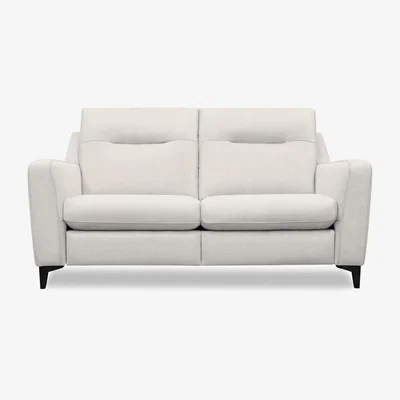 Furniture Village G Plan - Arlo 2 Seater Fabric Power Recliner Sofa - Manhattan Fog with Ebony Feet