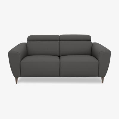 Furniture Village Nicoletti Italia - Milano 2 Seater Leather Power Recliner Sofa - Botero Grigio