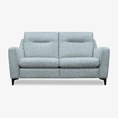 Furniture Village G Plan - Arlo 2 Seater Fabric Power Recliner Sofa - Arola Sky with Ebony Feet