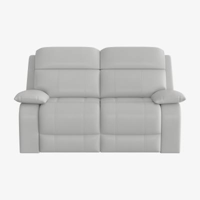 Furniture Village Moreno 2 Seater Leather Manual Recliner Sofa - Grey- World of Leather