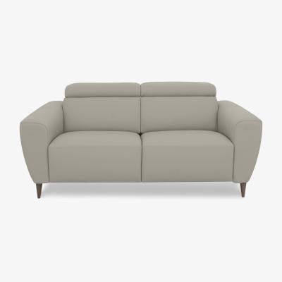 Furniture Village Nicoletti Italia - Milano 2 Seater Leather Power Recliner Sofa - Torello Tortora