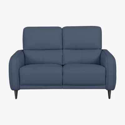 Furniture Village Domicil - Logan 2 Seater Leather Power Recliner Sofa - NP Ocean Blue