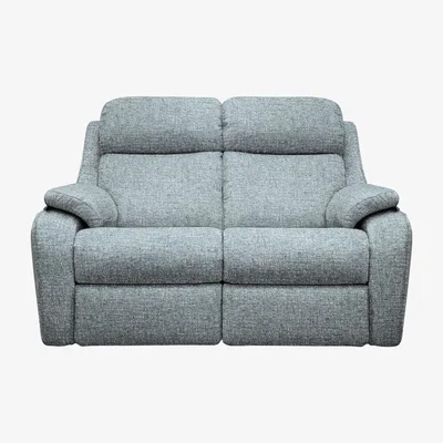 Furniture Village Kingsbury 2 Seater Fabric Manual Recliner Sofa - Arola Sky