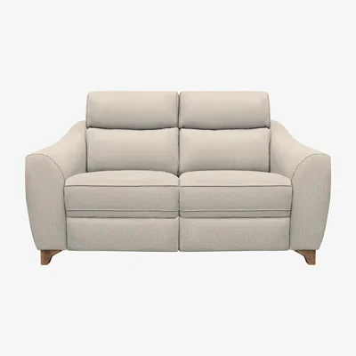 Furniture Village G Plan - Lucca 2 Seater Fabric Power Recliner Sofa - Nebular Pebble
