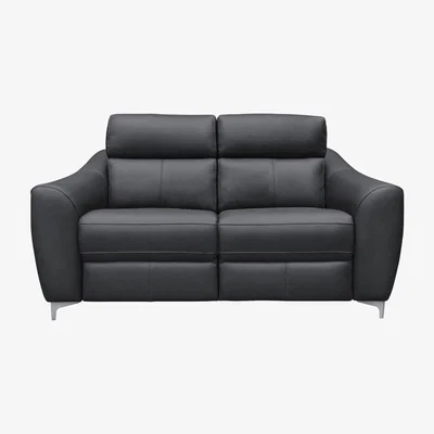 Furniture Village G Plan - Lucca 2 Seater Leather Power Recliner Sofa - Cambridge Petrol Blue