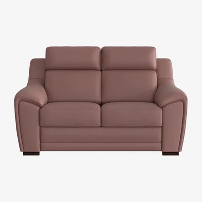 Furniture Village Nicoletti - Tosca 2 Seater Leather Sofa - Pink