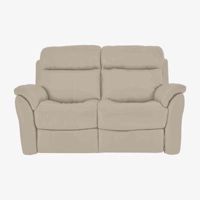 Furniture Village Relax Station Revive 2 Seater Leather Manual Recliner Sofa - Grey- World of Leather